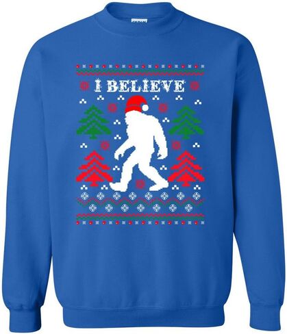 City Shirts I Believe Sasquatch Big Foot Ugly Funny X-mas Holiday Christmas Crewneck Sweatshirt in Kuwait