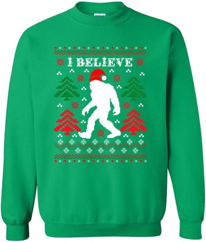 City Shirts I Believe Sasquatch Big Foot Ugly Funny X-mas Holiday Christmas Crewneck Sweatshirt in Kuwait