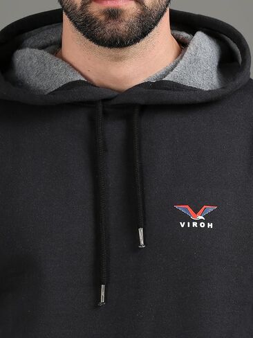 VIROH Polycotton Men's Fleece Pullover Hoodie Loose Fit Ultra Soft Hooded Sweatshirt With Pockets in Saudi Arabia