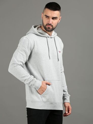 VIROH Polycotton Men's Fleece Pullover Hoodie Loose Fit Ultra Soft Hooded Sweatshirt With Pockets in Saudi Arabia