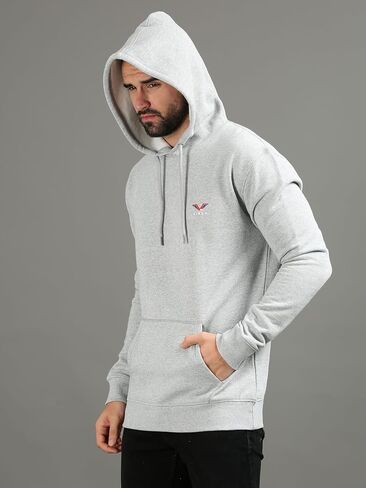 VIROH Polycotton Men's Fleece Pullover Hoodie Loose Fit Ultra Soft Hooded Sweatshirt With Pockets in Saudi Arabia