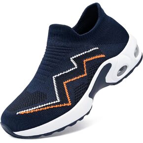 LARNMERN Steel Toe Sneakers for Women Slip On Safety Toe Work Shoes Air Cushion Walking Casual Shoes Lightweight Comfortable