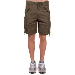 POLO RALPH LAUREN Men's Utility Surplus Chino Cargo Shorts Classic Fit Flat Front (Olive, 33)