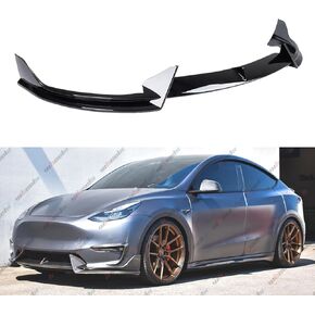 3Pcs Front Lip Compatible with 2020-2024 Tesla Model Y, Bumper Air Dam Lower Chin Splitter Protection Body Kit Fits 2020 2021 2022 2023 2024 (Carbon Fiber Pattern)
