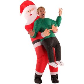 Morph Inflatable Santa Costume Adult, Santa Claus Inflatable Costume, Blow Up Santa Costumes for Adults, Santa Costume
