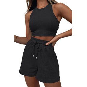 AUTOMET Womens 2 Piece Outfits Tracksuits Lounge Matching Sets Two Piece Shorts Spring Tops 2024 Trendy Summer Clothes