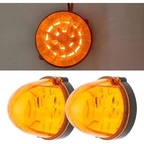 KAX 5PCS 18LED Watermelon Lights Amber for Trailer Truck Cab Marker Top Roof Running Stop Turn Signal Marker Lights