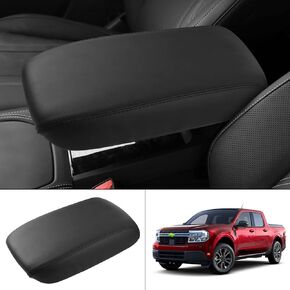 Autorder Center Console Cover for 2022 2023 2024 2025 Ford Maverick Accessories Armrest Cover Anti-Scratch Middle Console Pad Leather Armrest Protector