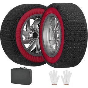 Snow Socks for Tires - Enhanced Traction Device for Cars SUVs Trucks, Alternative to Snow Chains for Winter Ice and Snow Driving, Durable Emergency Winter Accessory (Medium)