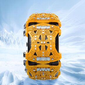 2024 Upgrading Tire Chains, Snow Chains, Anti-slip for Car SUV RV Trucks, Tire Width 165-275 mm, Set of 3 (No Damage To The Car After Breaking, To Avoid High Maintenance Costs)