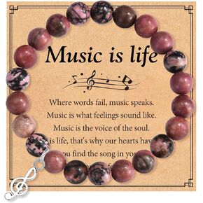 Music Gifts for Women, Music Themed Gifts for Music Lovers, Music Notes Bracelet for Music Teacher/ Music Band/ Musicians/ Music Student Birthday Christmas Thanksgiving Teachers Day Retirement Gift