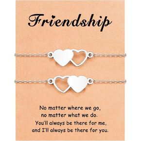 2/3 Pcs Matching Heart Bracelets Friendship Gifts for Best Friends Women