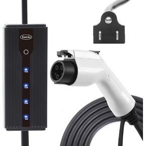 SAE J1772 Level 1+2 EV Charger, 16Amp 90-260V, 3.5KW, Portable Electric Car Charger, Charging Cable with NEMA 5-15 Male Plug Home Charging Station