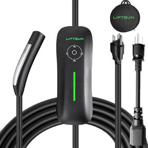 Level 1+2 Tesla Charger,110V to 240V, 16 Amp, NEMA 6-20 Plug and 5-15P Adapter, 21ft Extension Cord - Portable Home Electric Vehicle Charging Station,Compatible with All Tesla Models X/Y/3/S