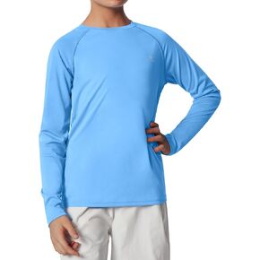 Heathyoga Rash Guard for Boys UPF 50+ Swim Shirt UV Sun Protection Hooded Boys Rash Guard Long Sleeve Boys Shirts
