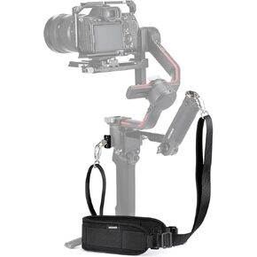 Neewer RS4 RS3 Neck Strap with Two NATO Rails & 1/4" D Rings for DJI RS4 RS4 Pro RS3 Pro RS2 RSC2 Ronin SC Gimbal Stabilizer, 5.9ft/180cm Length Adjustable Weight Reducing Shoulder Strap, GA019