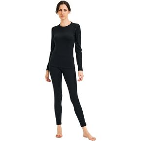 METARINO Women 100% Merino Wool Base Layer Set Thermal Underwear Casual Top,Bottom for Hiking Travel Skiing