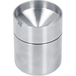 Car Ashtray, Detachable Portable Windproof Ash Holder with Lid, Stainless Steel Self Extinguishing Butt Bucket Ash Tray for Most Car Cup Holder for Outdoor Travel Office Home in Kuwait