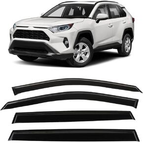 4PCS Window Visors Deflectors Vent Guards Sun Wind Rain Shield for 2014-2018 Corolla Car Window Visors
