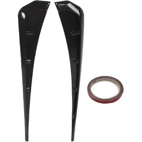 Fydun Side Vent Trim 2pcs Universal Car Mudguard Side Wing Air Vent Cover Trim Black Exterior Accessories for Car