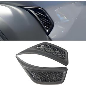 Pair front Wheel Eyebrow Side Fender Air Vent Outlet Cover Trim Kit for Jeep Wrangler JL & Gladiator JT 2018-2024 Replace OE#68297664AE 68297665AE, Black, Left & Right Side