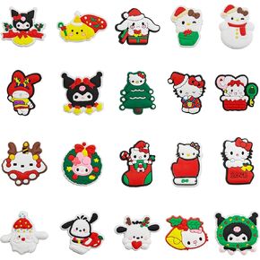 20 Pcs Kawaii Pink Shoe Charms for Croc Girls Children Birthday Party Gifts Christmas Day