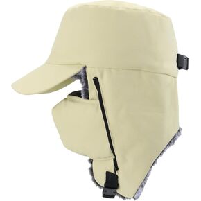 LLmoway Trapper Hat Warm Faux Fur Winter Cap with Ear Flaps Windproof Waterproof Snow Ski Hats for Men Women Cold Weather