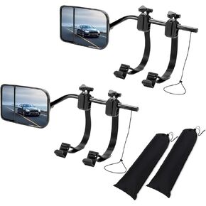 Universal Clip On Towing Mirrors Extensions for Towing, Side Mirror Extensions for Towing Trailer, Dual Rearview Convex Tow Mirrors for Car Truck Trailer RV SUV, 2 Pack