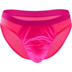 Mens Sexy Underwear Mesh Satin Cheeky Panties, Low Rise Lingerie For Straight Men, Rave Costumes For Play