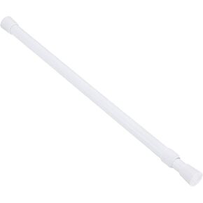 uxcell Tension Curtain Rod, Adjustable 51 to 98 inches, 0.79" Dia White Spring Tension Rod No Drilling Expandable Tension Rod for Doorway, Kitchen