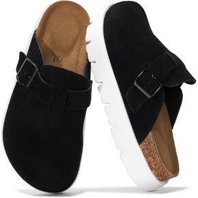 قباقيب من الجلد الأصلي من Project Cloud للنساء - إسفنج ميموري فوم لدعم قوس القدم، أحذية نسائية كاجوال، منصة غير قابلة للانزلاق، أحذية البغال للنساء 2024 - أحذية نسائية (بنتون مكتنزة) in Kuwait