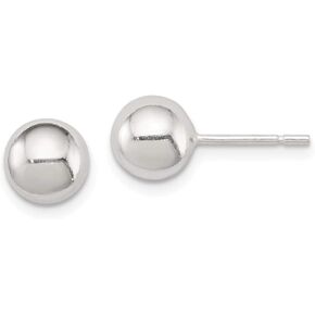 Sterling Silver Polished 7mm Ball Earrings