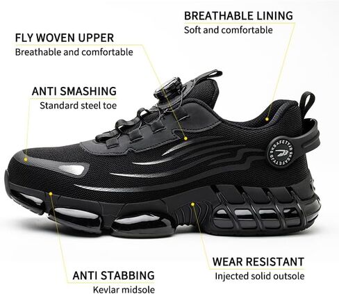 Steel Toe Work Sneakers for Men Women Lightweight Comfortable Industrial & Construction Work Safety Shoes in Saudi Arabia