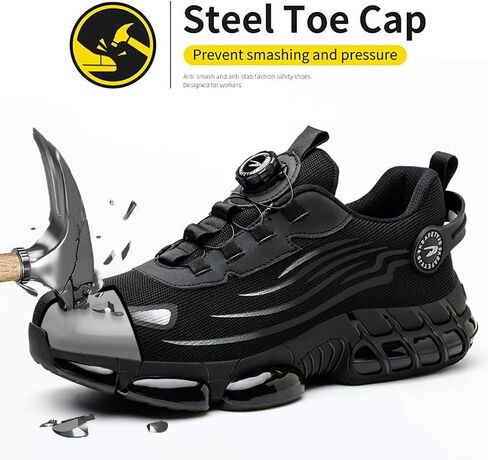 Steel Toe Work Sneakers for Men Women Lightweight Comfortable Industrial & Construction Work Safety Shoes in Saudi Arabia