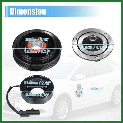 Motoforti AC Compressor Clutch Set Replace for Dodge Dakota 2004-2007 A/C Clutch Repair Assembly Long-lasting in Saudi Arabia