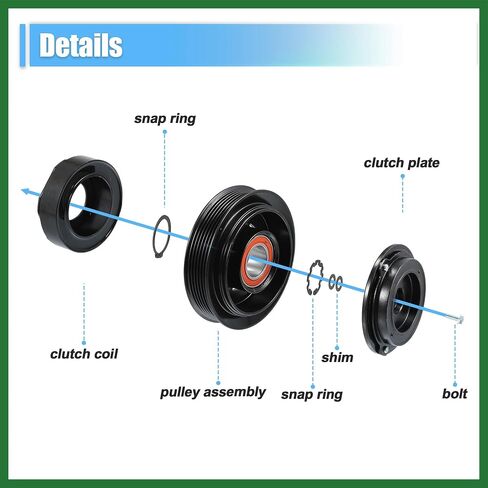 Motoforti AC Compressor Clutch Set Replace for Dodge Dakota 2004-2007 A/C Clutch Repair Assembly Long-lasting in Saudi Arabia