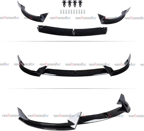 3Pcs Front Lip Compatible with 2020-2024 Tesla Model Y, Bumper Air Dam Lower Chin Splitter Protection Body Kit Fits 2020 2021 2022 2023 2024 (Carbon Fiber Pattern) in Saudi Arabia