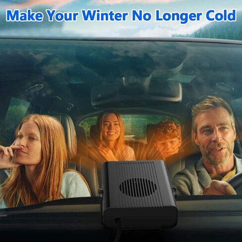 سخان سيارة، سخان سيارة محمول 12 فولت يمكن توصيله بولاعة السجائر، 2 في 1 سريع التسخين ومزيل الصقيع، مزيل ضباب الزجاج الأمامي للمركبة in Kuwait