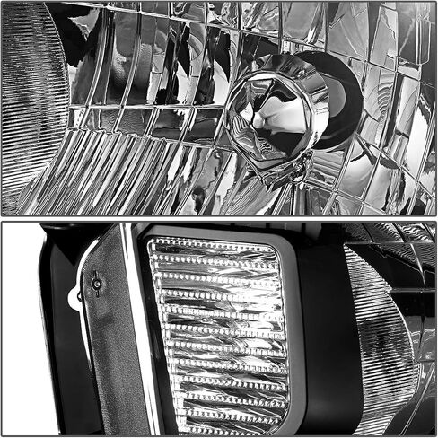 DNA MOTORING HL-TUN07-BK Black Housing Amber Side Headlights Replacement For 14-20 Tundra in Saudi Arabia