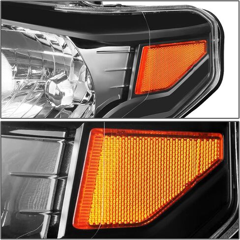 DNA MOTORING HL-TUN07-BK Black Housing Amber Side Headlights Replacement For 14-20 Tundra in Saudi Arabia
