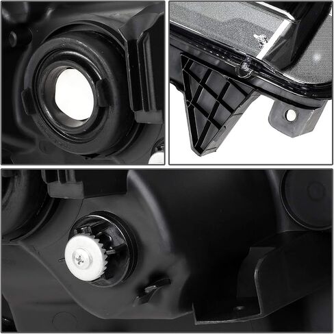 DNA MOTORING HL-TUN07-BK Black Housing Amber Side Headlights Replacement For 14-20 Tundra in Saudi Arabia