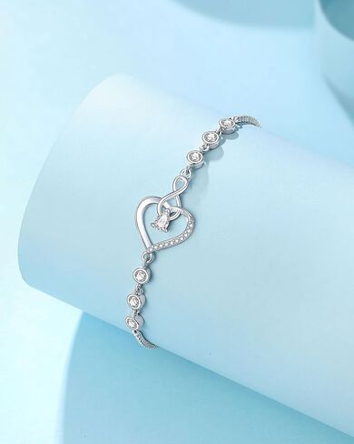 Infinity Heart Bracelets for Women, Christmas Birthday Mothers Day Gifts for Daughter Adult in Saudi Arabia