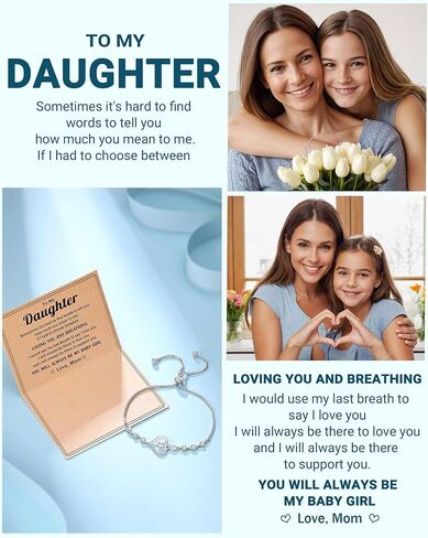 Infinity Heart Bracelets for Women, Christmas Birthday Mothers Day Gifts for Daughter Adult in Saudi Arabia