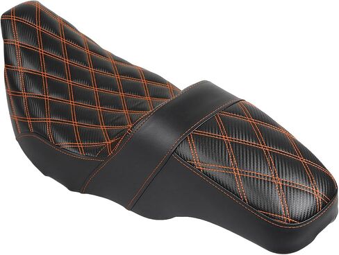 Motorcycle Step-Up Extended Seat Driver & Passenger Seat Fit for Harley Touring Electra Glide Road Glide Road King Street Glide 2008-2023, Black Stitch in Saudi Arabia