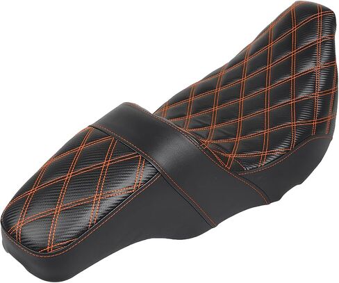 Motorcycle Step-Up Extended Seat Driver & Passenger Seat Fit for Harley Touring Electra Glide Road Glide Road King Street Glide 2008-2023, Black Stitch in Saudi Arabia