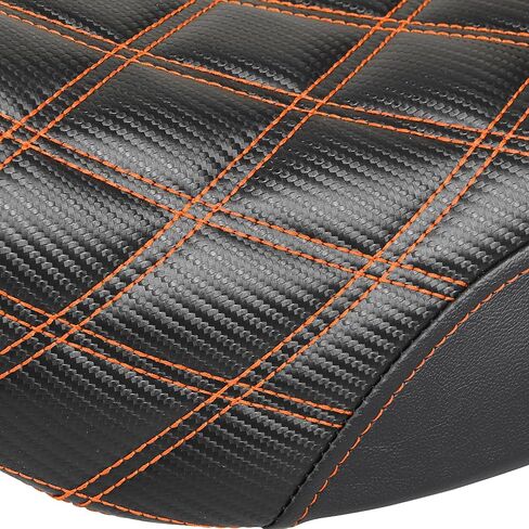 Motorcycle Step-Up Extended Seat Driver & Passenger Seat Fit for Harley Touring Electra Glide Road Glide Road King Street Glide 2008-2023, Black Stitch in Saudi Arabia