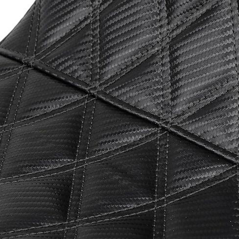 Motorcycle Step-Up Extended Seat Driver & Passenger Seat Fit for Harley Touring Electra Glide Road Glide Road King Street Glide 2008-2023, Black Stitch in Saudi Arabia