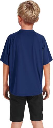 Boys Rash Guard Shirts Short Sleeve Quick Dry Swim Shirts UPF 50+ for Kids Athletic in Saudi Arabia