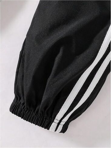 GORGLITTER Boy's Striped Color Block Long Track Pants Elastic Waist Jogger Trousers in Saudi Arabia