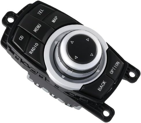 9206444 Multimedia Switch Controller Joystick - Compatible with BMW 5 7 X3 Series F07 F10 F11 F01 F02 F03 F04 F25 Hybrid 2007-2017 - Replaces OEM Part Numbers 65829206446, 65829212451 in Saudi Arabia